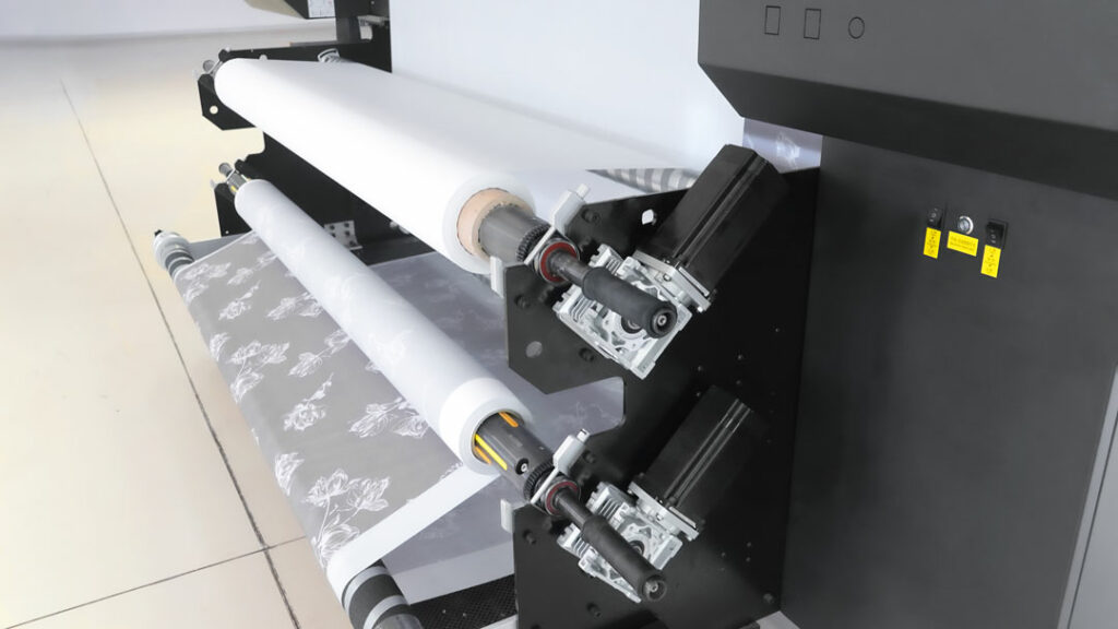 textile digital printign machine take up system